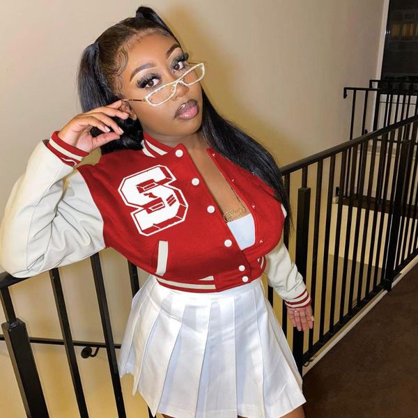 women's jackets 2021 autumn and winter fashion urban classic casual long-sleeved stand-up collar short baseball uniform jacket, Black;brown
women's jackets 2021 autumn and winter fashion urban classic casual long-sleeved stand-up collar short baseball uniform jacket, Black;brown