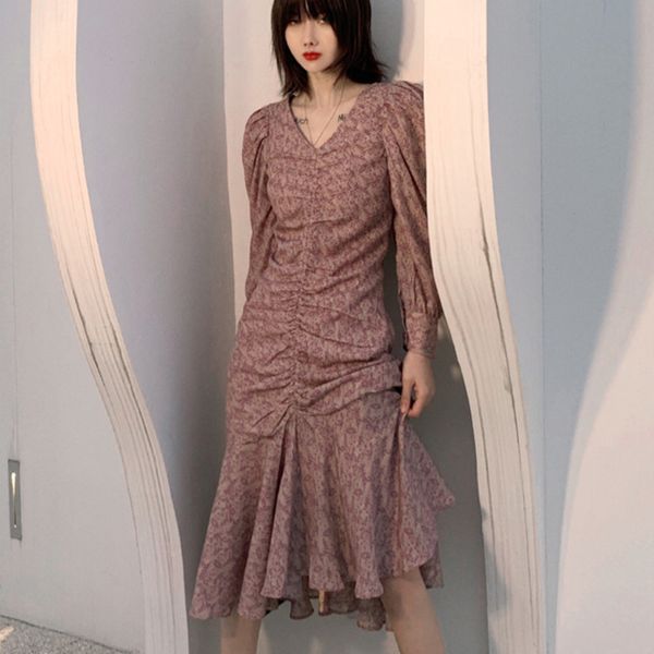 2021 new robe ete femme autumn women chiffon boho vintage floral print long sleeve mermaid party es female vestidos fg3a, Black;gray
2021 new robe ete femme autumn women chiffon boho vintage floral print long sleeve mermaid party es female vestidos fg3a, Black;gray