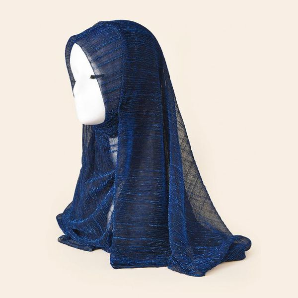 scarves stripe sequins long shawl wrap fashion muslim hijabs for women headwear sparkling metallic veil lurex headscarf 180x68cm, Blue;gray
scarves stripe sequins long shawl wrap fashion muslim hijabs for women headwear sparkling metallic veil lurex headscarf 180x68cm, Blue;gray