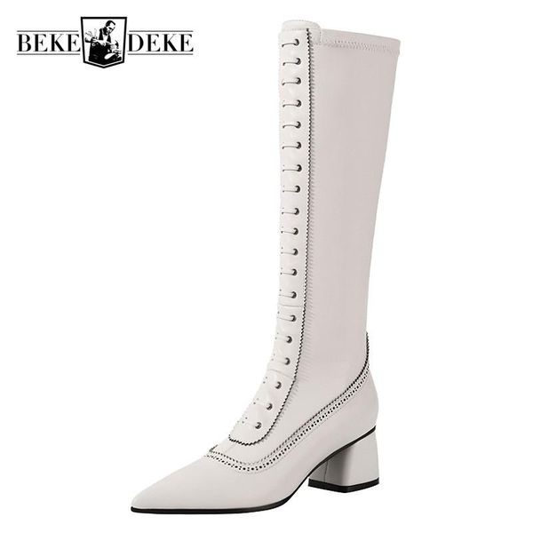boots chic high heel white women designer elastic pointed toe knee winter warm ladies brogue knight long 34-39, Black
boots chic high heel white women designer elastic pointed toe knee winter warm ladies brogue knight long 34-39, Black