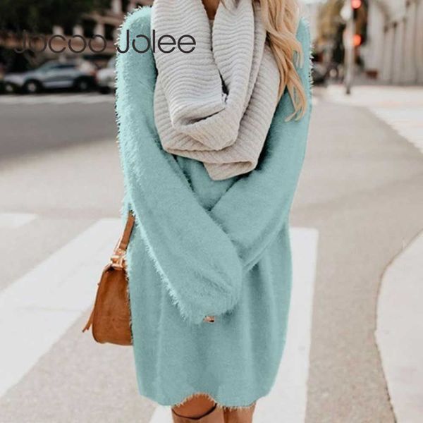 jocoo jolee women autumn long sleeve o neck plush fleece warm mini dress casual solid loose sweater dress party club dresses 210619, Black;gray
jocoo jolee women autumn long sleeve o neck plush fleece warm mini dress casual solid loose sweater dress party club dresses 210619, Black;gray