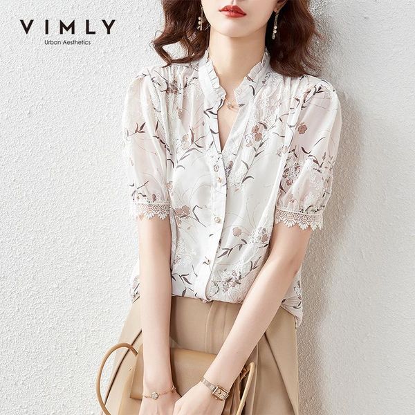 women's blouses & shirts vimly women blouse summer fashion v neck floral elegant button up shirt office lady blusas clothes female f71, White
women's blouses & shirts vimly women blouse summer fashion v neck floral elegant button up shirt office lady blusas clothes female f71, White