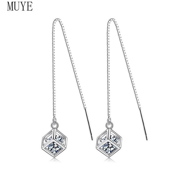 dangle & chandelier muye 925 sterling silver zircon cube drop earrings tassel ear line for women's girl's charm fine wedding jewel
dangle & chandelier muye 925 sterling silver zircon cube drop earrings tassel ear line for women's girl's charm fine wedding jewel