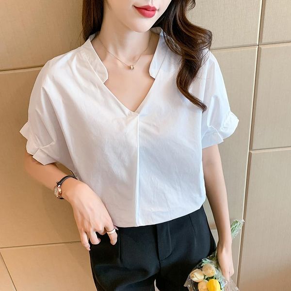 women's blouses & shirts summer short sleeve blouse loose design ladies v-neck white shirt fashion cotton elegant femme chic women
women's blouses & shirts summer short sleeve blouse loose design ladies v-neck white shirt fashion cotton elegant femme chic women