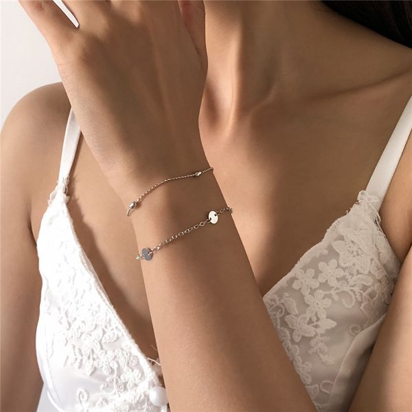10 PCS/Lot European Metal Sequins Thin Chains Bracelets Geometric Fold Wear Hand Chain Women Double Layer Party Gift Gold Bracelet Jewelry A, Black
10 PCS/Lot European Metal Sequins Thin Chains Bracelets Geometric Fold Wear Hand Chain Women Double Layer Party Gift Gold Bracelet Jewelry A, Black