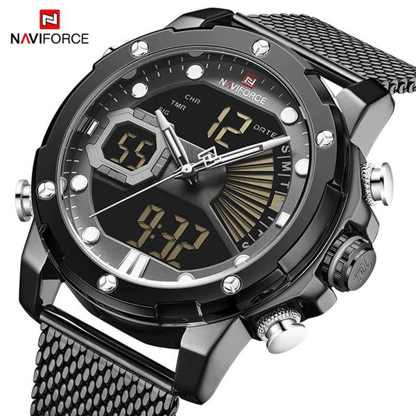 wristwatches naviforce men's watches quartz military led digital chronograph sports wrist watch male waterproof clock with ligh, Slivery;brown
wristwatches naviforce men's watches quartz military led digital chronograph sports wrist watch male waterproof clock with ligh, Slivery;brown