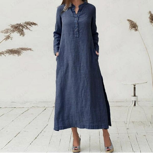 casual dresses women linen shirt dress loose retro long sleeve buttons fall fashion plus size solid a-line, Black;gray
casual dresses women linen shirt dress loose retro long sleeve buttons fall fashion plus size solid a-line, Black;gray
