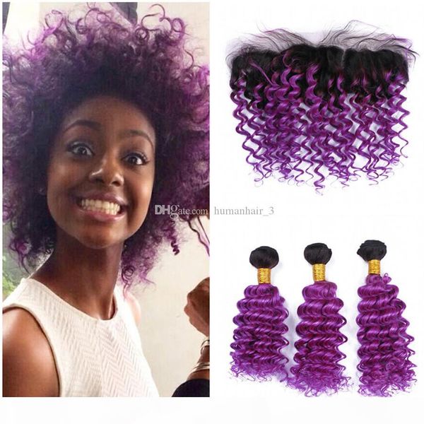 1b purple ombre peruvian human hair with frontal deep wave 2 tone ombre virgin hair 3 bundles with 13x4 full lace frontal, Black;brown
1b purple ombre peruvian human hair with frontal deep wave 2 tone ombre virgin hair 3 bundles with 13x4 full lace frontal, Black;brown