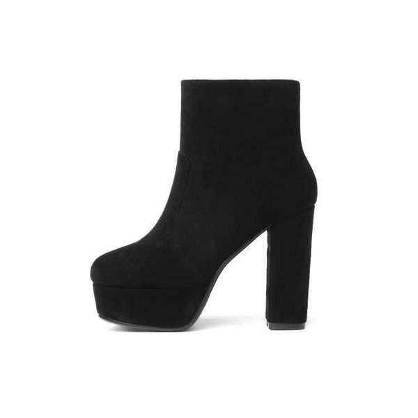 boots fall 2021 thick heel high platform side zipper leather velvet women's large 40-43, Black
boots fall 2021 thick heel high platform side zipper leather velvet women's large 40-43, Black