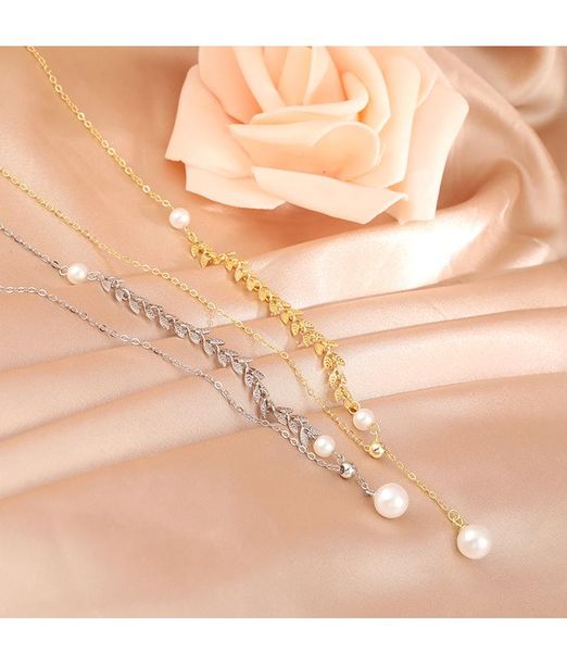 pendant necklaces sterling silver necklace female pearl simple temperament french wheat ear leaf collarbone chain girlfriend gift
pendant necklaces sterling silver necklace female pearl simple temperament french wheat ear leaf collarbone chain girlfriend gift
