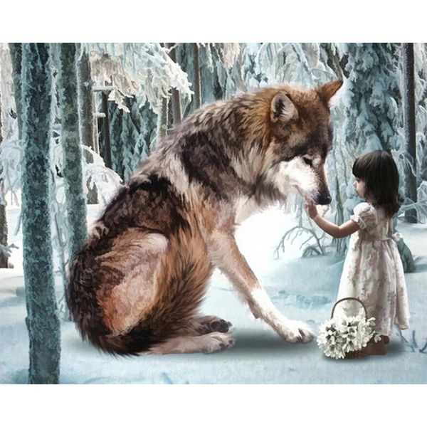 diamond painting girl and wolf cross stitch kit printed needlework patterns embroidery kbl 
diamond painting girl and wolf cross stitch kit printed needlework patterns embroidery kbl