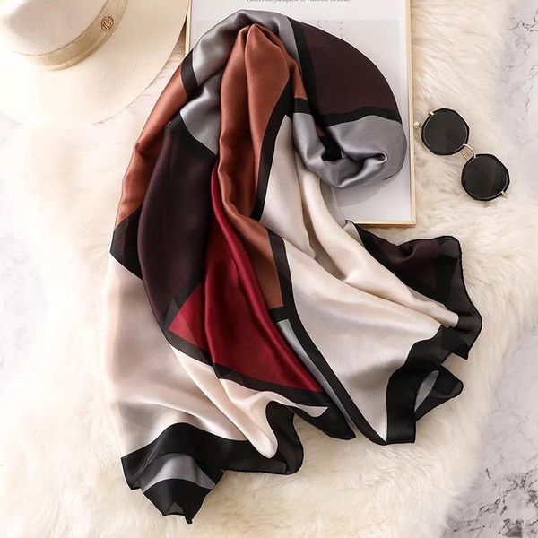 scarves yulaili silk scarf fashion foulard print shawl women wraps soft female echarpe designer beach tippet bandana, Blue;gray
scarves yulaili silk scarf fashion foulard print shawl women wraps soft female echarpe designer beach tippet bandana, Blue;gray