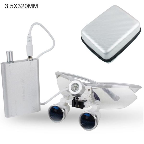 headlamps binocular loupes 3.5x 320mm optical glass loupe + led head light lamp siver carry case 5 color
headlamps binocular loupes 3.5x 320mm optical glass loupe + led head light lamp siver carry case 5 color