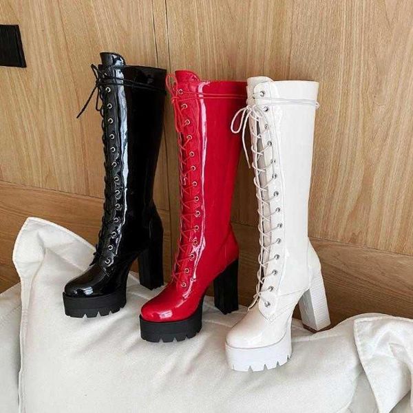 boots autumn and winter 2021 women's are thick with patent leather red small waterproof platform knight, Black
boots autumn and winter 2021 women's are thick with patent leather red small waterproof platform knight, Black