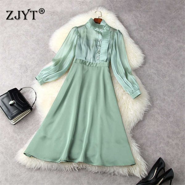 elegant lady spring runway designers long sleeve pleats patchwork solid empire office party dress women fashion clothes 210601, Black;gray
elegant lady spring runway designers long sleeve pleats patchwork solid empire office party dress women fashion clothes 210601, Black;gray