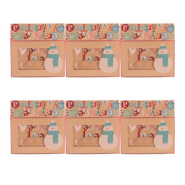 6pcs christmas clear window baking packing boxes rectanglar dessert nougat kraft paper boxes (snowman)
6pcs christmas clear window baking packing boxes rectanglar dessert nougat kraft paper boxes (snowman)