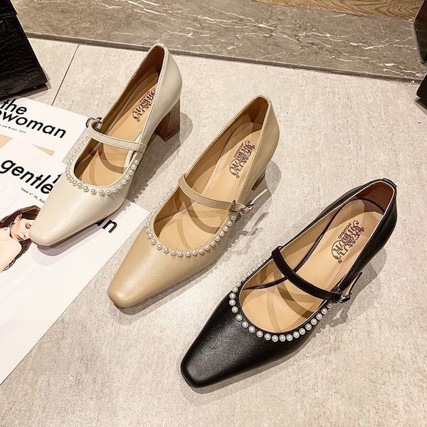 2021 Spring Women Mary Janes Shoes Pearls Pumps High Heels Dress Shoes String Bead Retro Chunky Ladies Shoe zapatos mujer 8963NDress Shoes, Apricot
2021 Spring Women Mary Janes Shoes Pearls Pumps High Heels Dress Shoes String Bead Retro Chunky Ladies Shoe zapatos mujer 8963NDress Shoes, Apricot