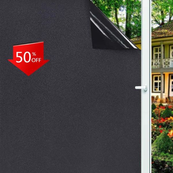 window stickers luckyyj removable 100% light blocking static total blackout film privacy room darkening tint black sticker
window stickers luckyyj removable 100% light blocking static total blackout film privacy room darkening tint black sticker