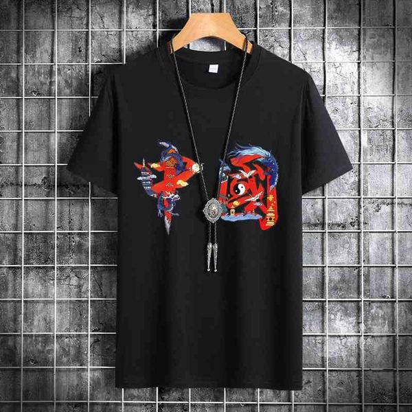 short men's new spring and summer tide brand fashion outer wear base coat half sleeve t-shirt korean trend, White;black
short men's new spring and summer tide brand fashion outer wear base coat half sleeve t-shirt korean trend, White;black