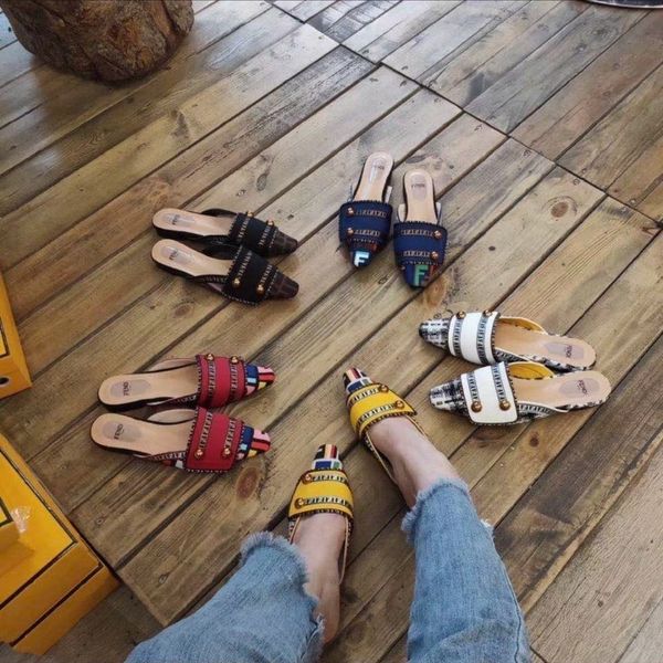 slippers designer luxury new net red shoes baotou half slipper women's shoes with small square head sole and flat bottom sandals zly, Black
slippers designer luxury new net red shoes baotou half slipper women's shoes with small square head sole and flat bottom sandals zly, Black
