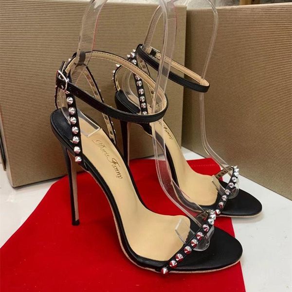sandals casual designer lady fashion women shoes black leather spikes strappy peep toe slingback high heels 12cm 10cm
sandals casual designer lady fashion women shoes black leather spikes strappy peep toe slingback high heels 12cm 10cm