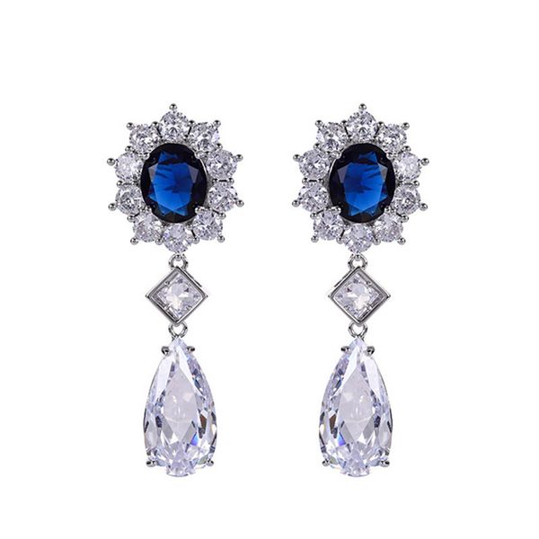 elegant temperament crystal water drop earrings women fashion wedding brand jewelry cubic zirconia luxury dangle, Silver
elegant temperament crystal water drop earrings women fashion wedding brand jewelry cubic zirconia luxury dangle, Silver