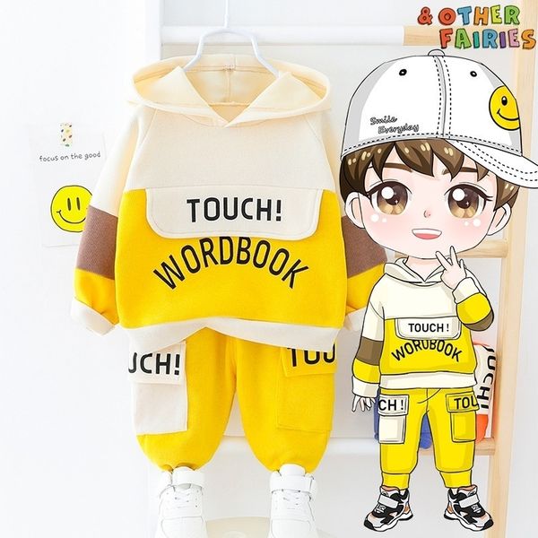 boy's thick warm two-piece baby clothes new fashion letterprinting cotton leisure sports hooded sweater suit 210309, White
boy's thick warm two-piece baby clothes new fashion letterprinting cotton leisure sports hooded sweater suit 210309, White