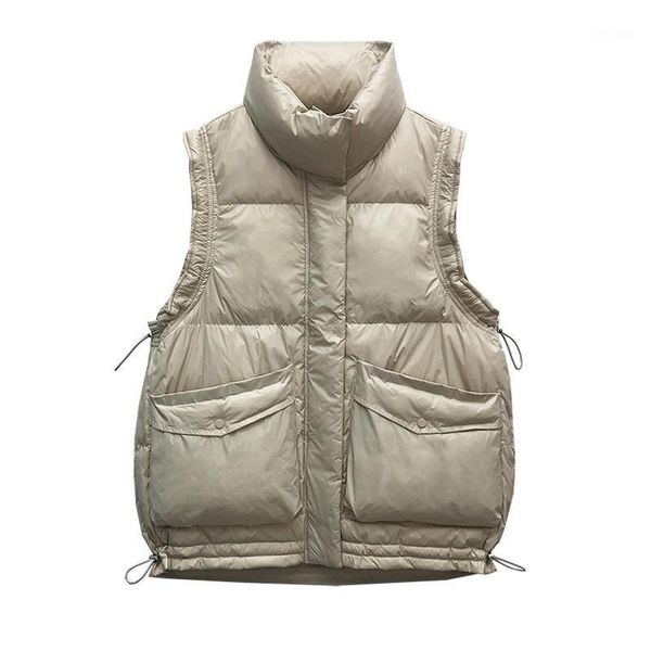 women's down & parkas vest 2021 winter lightweight jacket women short sleeveless white duck drawstring waistcoat, Black
women's down & parkas vest 2021 winter lightweight jacket women short sleeveless white duck drawstring waistcoat, Black