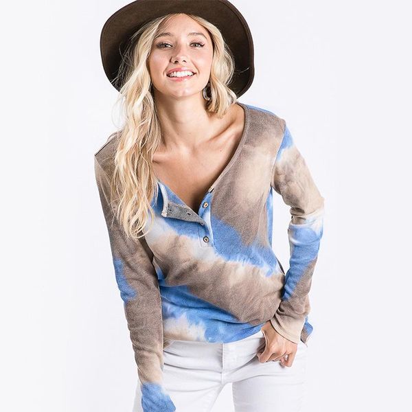 women's t-shirt 2021 autumn winter woman loose tshirts tie-dye long sleeve casual clothes o-neck buttons fashion lady fall clothing, White
women's t-shirt 2021 autumn winter woman loose tshirts tie-dye long sleeve casual clothes o-neck buttons fashion lady fall clothing, White