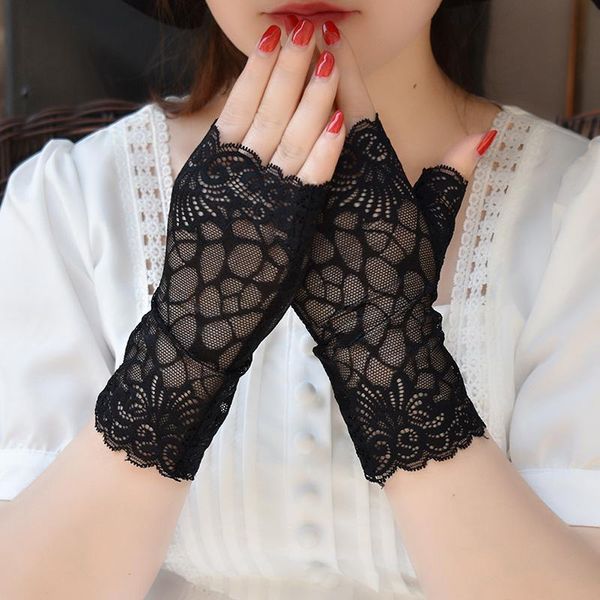 five fingers gloves summer women fingerless thin short mesh sunscreen uv cycling driving lace half finger touch screen mittens k49, Blue;gray
five fingers gloves summer women fingerless thin short mesh sunscreen uv cycling driving lace half finger touch screen mittens k49, Blue;gray