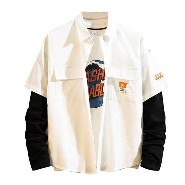 klv shirts men new style autumn and winter shirt casual pure colored shirts multi-pocket shirt fake two piece suit1, White;black
klv shirts men new style autumn and winter shirt casual pure colored shirts multi-pocket shirt fake two piece suit1, White;black
