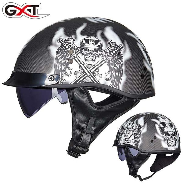 motorcycle helmets capacete gxt carbon fiber vintage helmet retro scooter half with built-in visor casco moto dot approved
motorcycle helmets capacete gxt carbon fiber vintage helmet retro scooter half with built-in visor casco moto dot approved