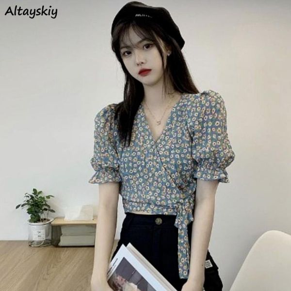 women's blouses & shirts cropped women v-neck short flare sleeve fashionable stylish chic print sweet korean version female chiffon le, White
women's blouses & shirts cropped women v-neck short flare sleeve fashionable stylish chic print sweet korean version female chiffon le, White