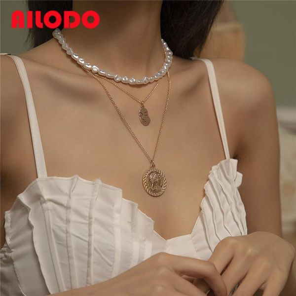 pendant necklaces ailodo pearl chain chokers necklace for women multilayer face coin collier statement fashion jewelry girls gift, Silver
pendant necklaces ailodo pearl chain chokers necklace for women multilayer face coin collier statement fashion jewelry girls gift, Silver