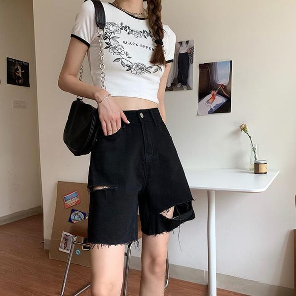 women's jeans large size fat mm holed shorts summer 2021 loose capris show thin high waist straight pants, Blue
women's jeans large size fat mm holed shorts summer 2021 loose capris show thin high waist straight pants, Blue