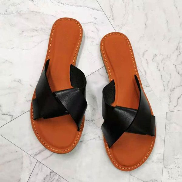 women summer leather shoes open toe flat heel leisure outdoor fashion female sandal large size 37-41 solid woman sandalias, Black
women summer leather shoes open toe flat heel leisure outdoor fashion female sandal large size 37-41 solid woman sandalias, Black