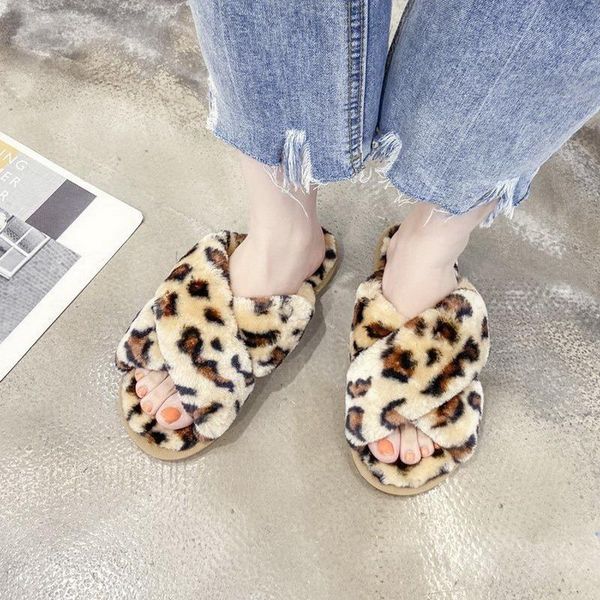 slippers fashion leopard fluffy home indoor cross soft hair flat women's winter warm shoes for women 2021 flip flops, Black
slippers fashion leopard fluffy home indoor cross soft hair flat women's winter warm shoes for women 2021 flip flops, Black