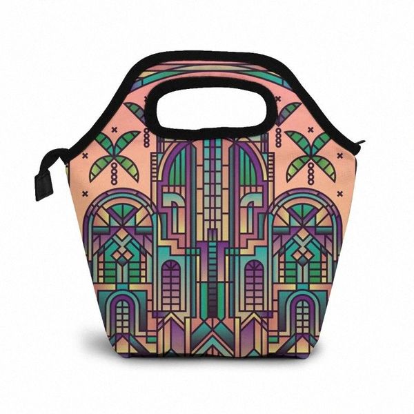 art deco lunch bag boxes bags portable insulated picnic box for women men b4ja#, Blue;pink
art deco lunch bag boxes bags portable insulated picnic box for women men b4ja#, Blue;pink