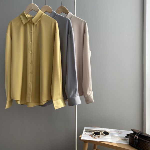 spring women satin shirts blouse long sleeve yellow blue beige casual shirts drop shipping good quality, White
spring women satin shirts blouse long sleeve yellow blue beige casual shirts drop shipping good quality, White