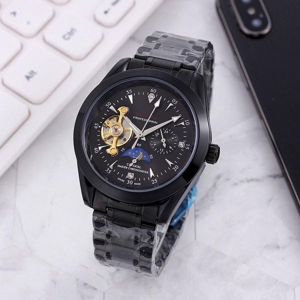 2022 fashion men's watch five needle series large flywheel automatic mechanical design display moon phase omg brand stainless steel wat, Slivery;brown
2022 fashion men's watch five needle series large flywheel automatic mechanical design display moon phase omg brand stainless steel wat, Slivery;brown