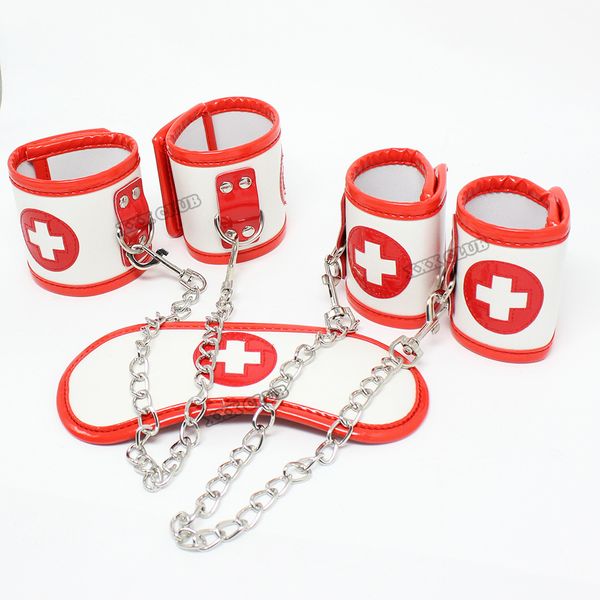 thierry 3 pcs/set pu leather nurse blindfold handcuffs footcuffs bondage restraint cosplay toys products for couples
thierry 3 pcs/set pu leather nurse blindfold handcuffs footcuffs bondage restraint cosplay toys products for couples