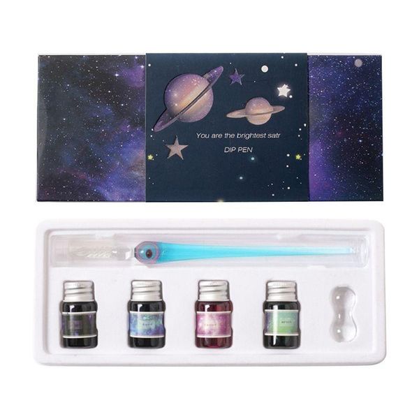 1 set planet theme dip pen 4 color ink kit glass painting pen student stationery
1 set planet theme dip pen 4 color ink kit glass painting pen student stationery