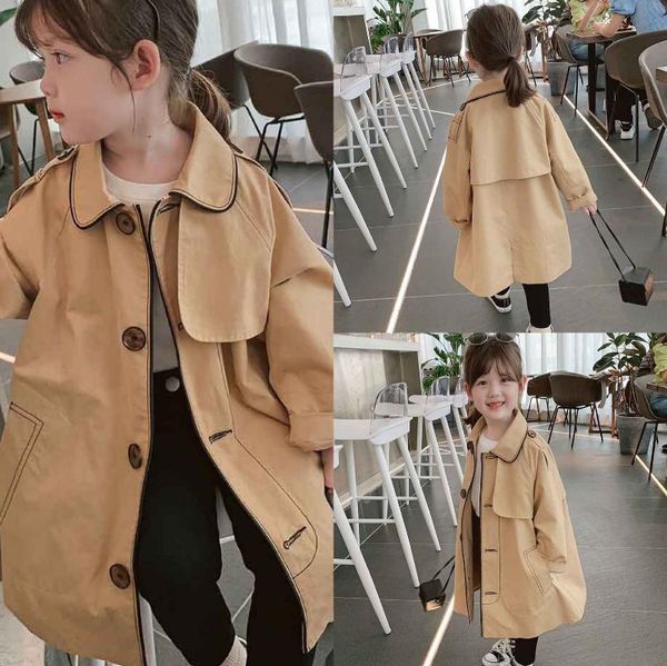 coat casual girls baby's windbreaker jacket outwear 2021 spring autumn buttons cardigan children's clothing, Blue;gray
coat casual girls baby's windbreaker jacket outwear 2021 spring autumn buttons cardigan children's clothing, Blue;gray