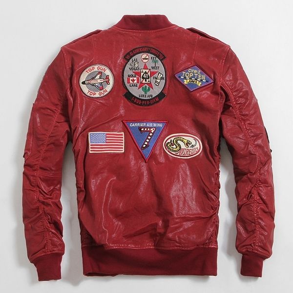 2019 red men genuine pilot leather jacket plus size xxxxxxl slim fit sheepskin short military flight leather coat cj191213, Black
2019 red men genuine pilot leather jacket plus size xxxxxxl slim fit sheepskin short military flight leather coat cj191213, Black