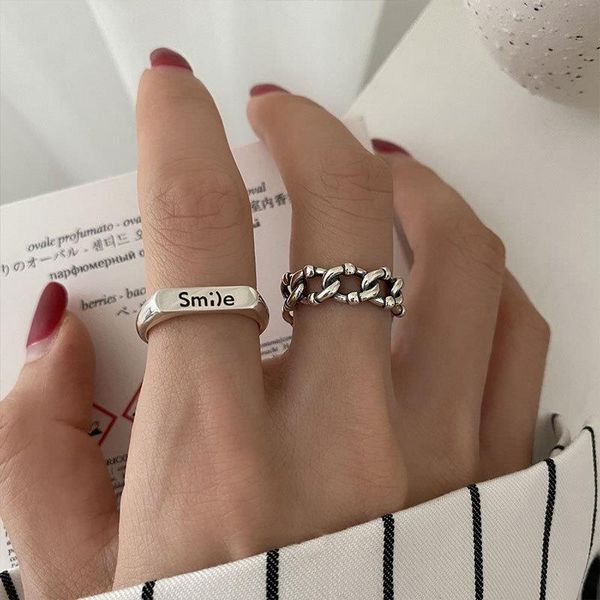 cluster rings karopel 925 sterling silver chain for women simple retro opening smile index finger combination wholesale, Golden;silver
cluster rings karopel 925 sterling silver chain for women simple retro opening smile index finger combination wholesale, Golden;silver