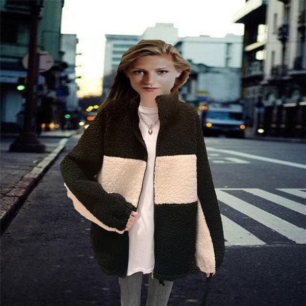 women's fur & faux autumn and winter coats, soft fleece to keep warm, large size imitation fur, fluffy zipper stand-up collar, all-m, Black
women's fur & faux autumn and winter coats, soft fleece to keep warm, large size imitation fur, fluffy zipper stand-up collar, all-m, Black