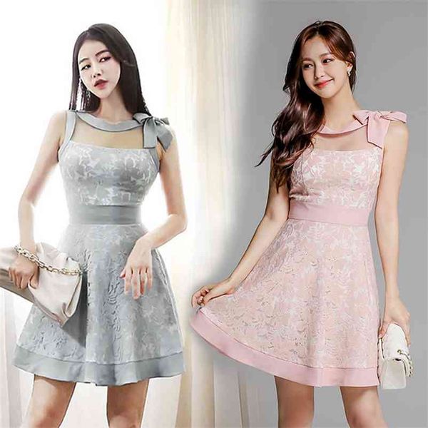 pink lace dress korean ladies summer sleevelss bow entrance ceremony a line party dresses for women clothing 210530, Black;gray
pink lace dress korean ladies summer sleevelss bow entrance ceremony a line party dresses for women clothing 210530, Black;gray