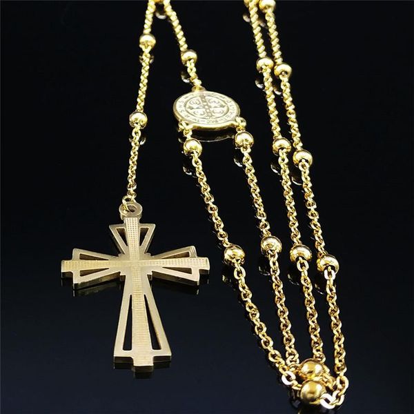 Stainless Steel Jesus Cross Statement Necklace Women/Men Gold Color Long Christian Jewelry acero inoxidable joyeria N1165S05, Silver
Stainless Steel Jesus Cross Statement Necklace Women/Men Gold Color Long Christian Jewelry acero inoxidable joyeria N1165S05, Silver