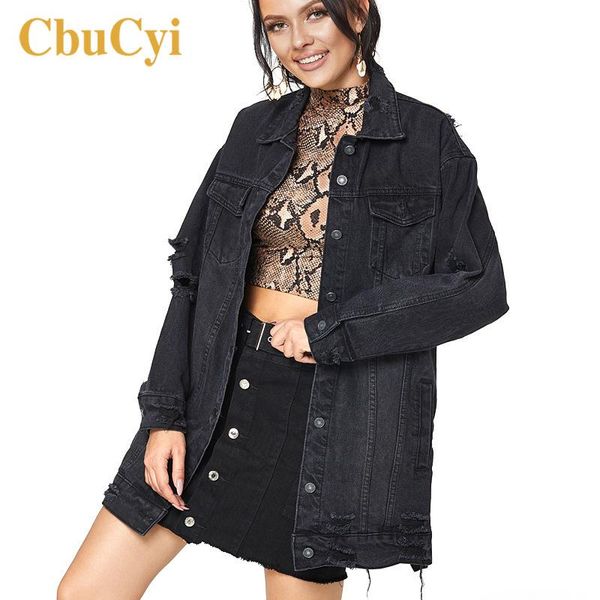 women black denim jackets oversized hole ripped tassels jeans jacket coat women casual vintage cotton long coat womens jackets, Black;brown
women black denim jackets oversized hole ripped tassels jeans jacket coat women casual vintage cotton long coat womens jackets, Black;brown