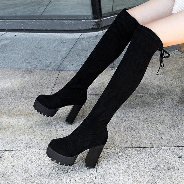 boots women over the knee suede super high heels ladies shoes autumn winter long lace up platform fashionfootwear 2021, Black
boots women over the knee suede super high heels ladies shoes autumn winter long lace up platform fashionfootwear 2021, Black